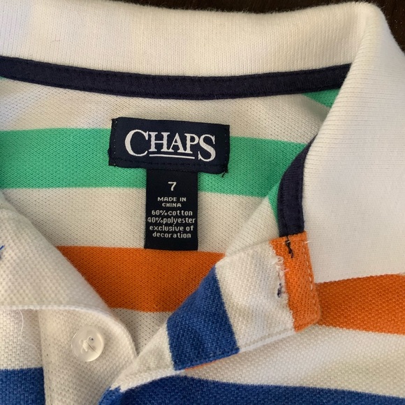 Chaps Boys Striped Polo Shirt - Picture 4 of 4